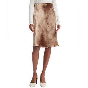 NEW VINCE Short Slip Skirt-color Gold Shadow (size L)